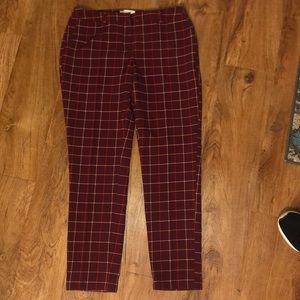 Maroon striped dress pant. Like new.